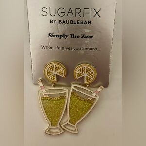 BaubleBar Simply The Zest Earrings - Yellow and Gold